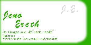 jeno ereth business card